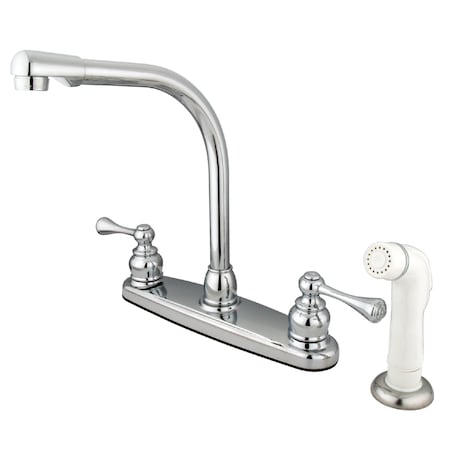 Kingston Brass 8" Centerset Kitchen Faucet, Chrome KB711BL